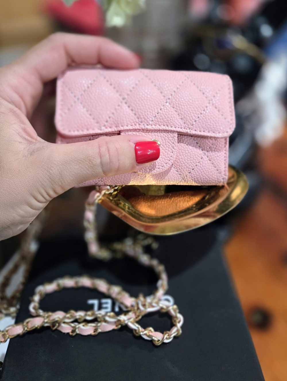 NWT Boutique Quilted Mini Crossbody Set - Pink Caviar, Mother's Day Gift